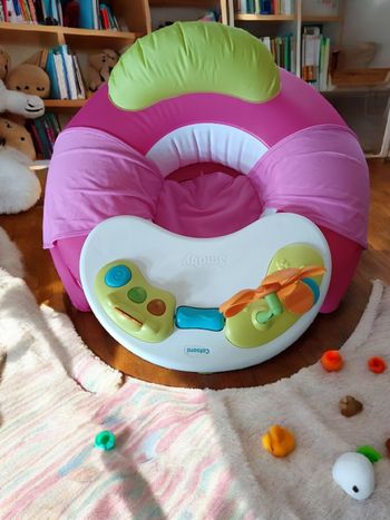Smoby - Cotoons Cosy Seat - Siège Gonflable + Tablette d'Eveil - Fauteuil pour Bébé