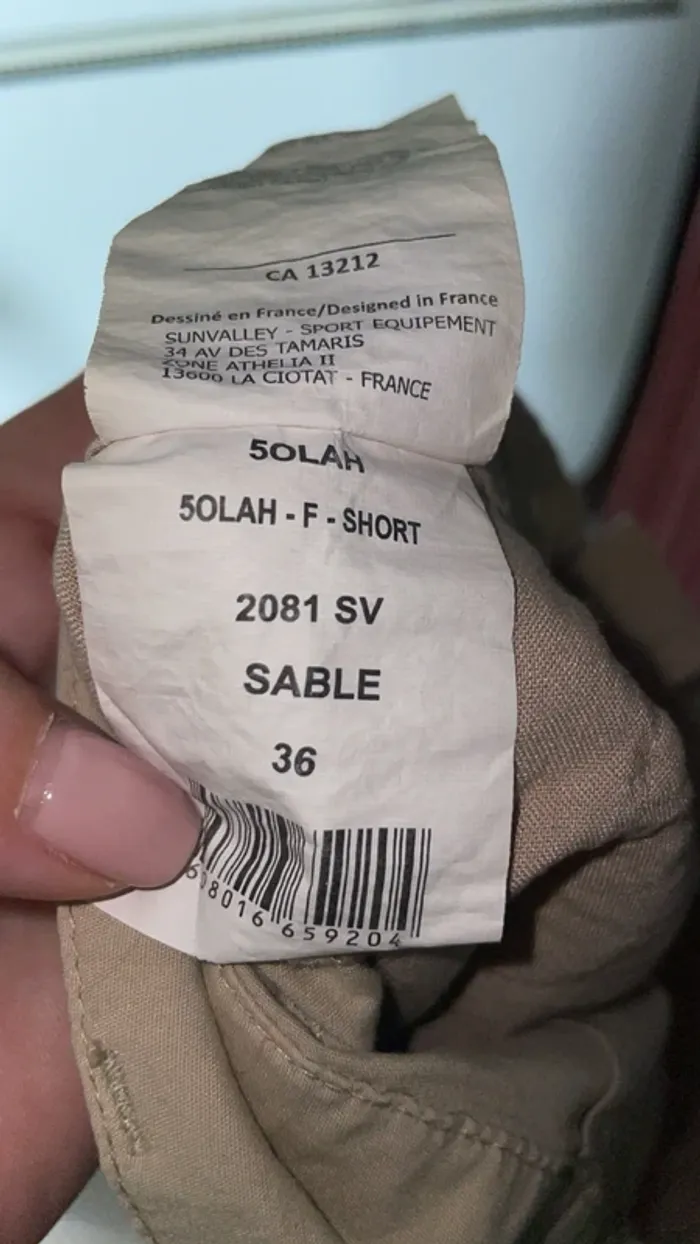 Short femme Sun Valley sable taille 36 avec ceinture tressée - Parfait été - photo numéro 5