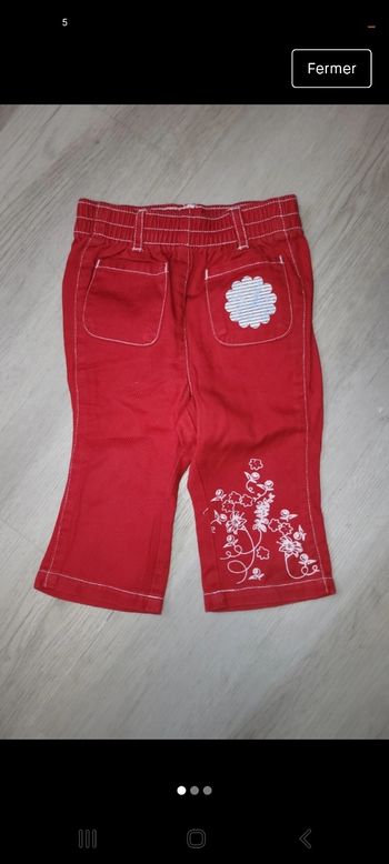 Pantalon fille 6 mois