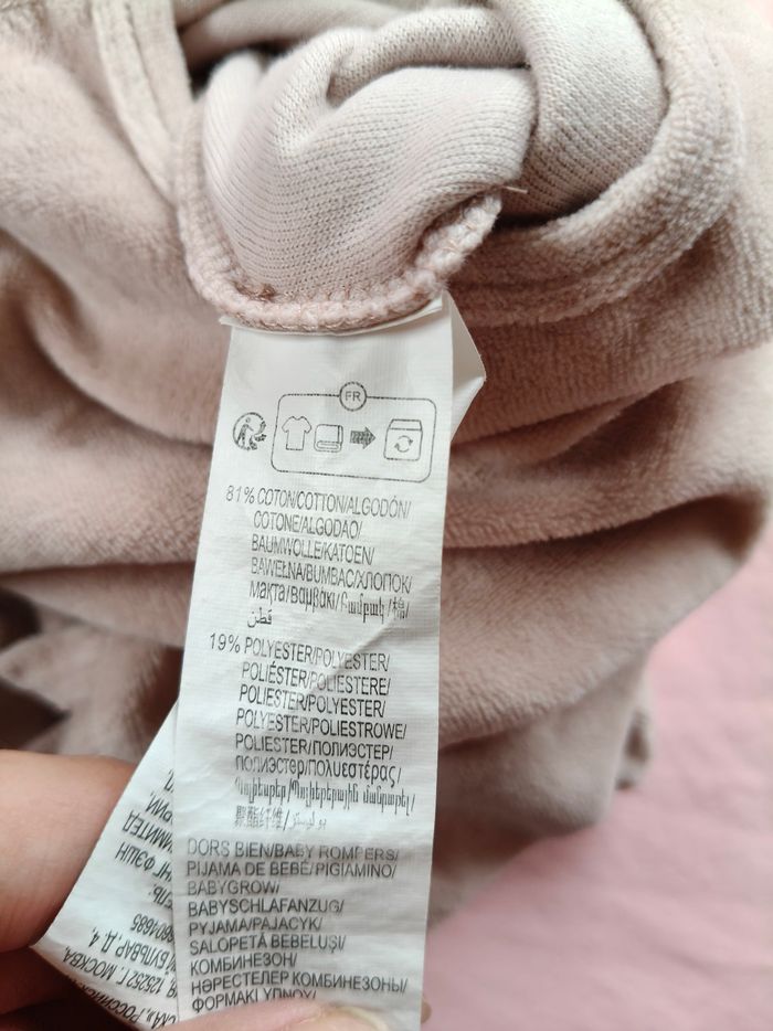 Pijama chaud fille Kiabi rose lapin 69-72 cm - photo numéro 4