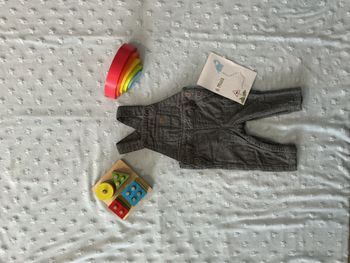 salopette gris chiné pressions entre les jambes 6 mois kiabi