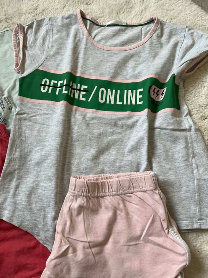 Lot pyjamas été  10 ans fille - photo numéro 2
