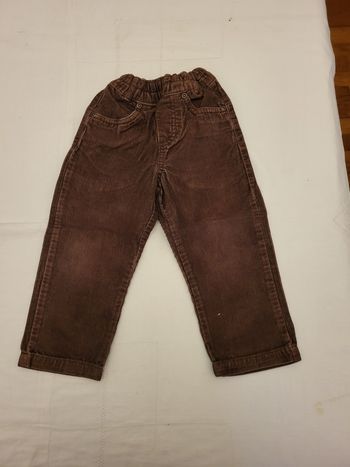 1 pantalon en velours côtelé garçon 2 ans 