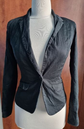 Blazer noir avec épaulettes taille 34