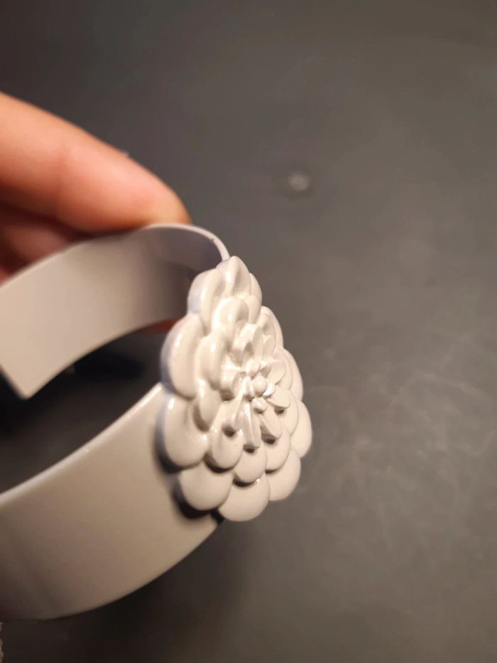 Skalli Parure collier et bracelet manchette fleur en tbe - photo numéro 5