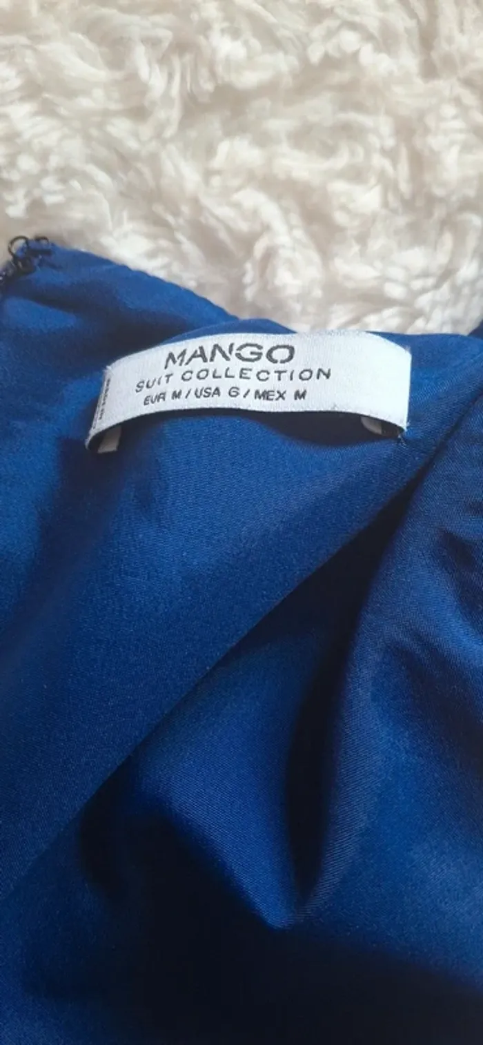 Robe moulante mango bleu électrique taille m - photo numéro 7