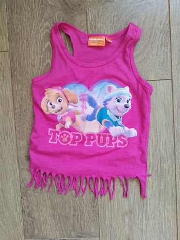 T-shirt sans manches fushia avec franges Nickelodeon - 5 ans