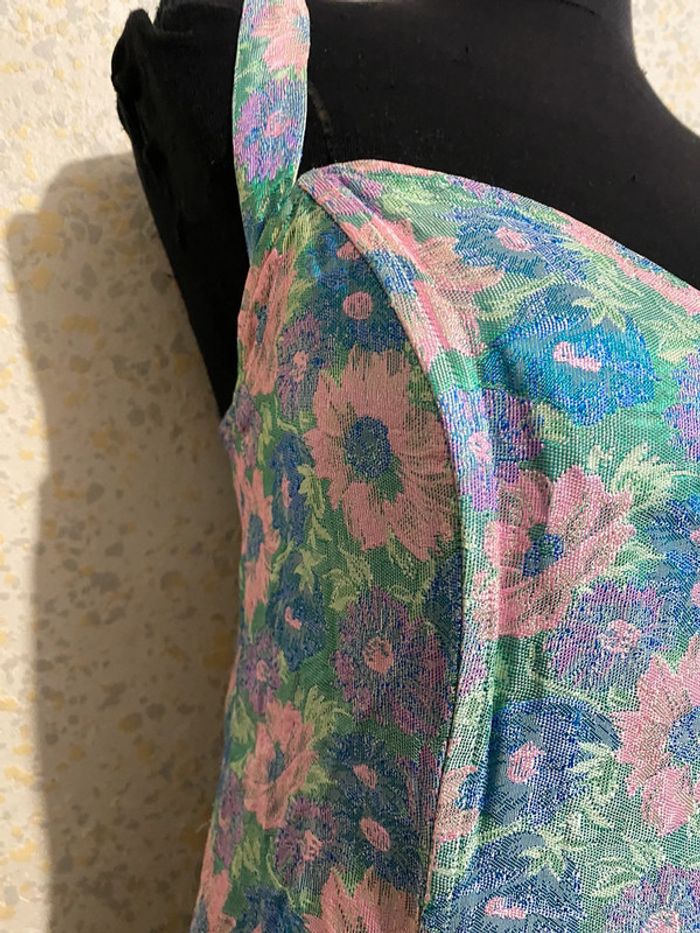 Magnifique robe vintage floral 70 Anna marchetti 42 fR - photo numéro 3