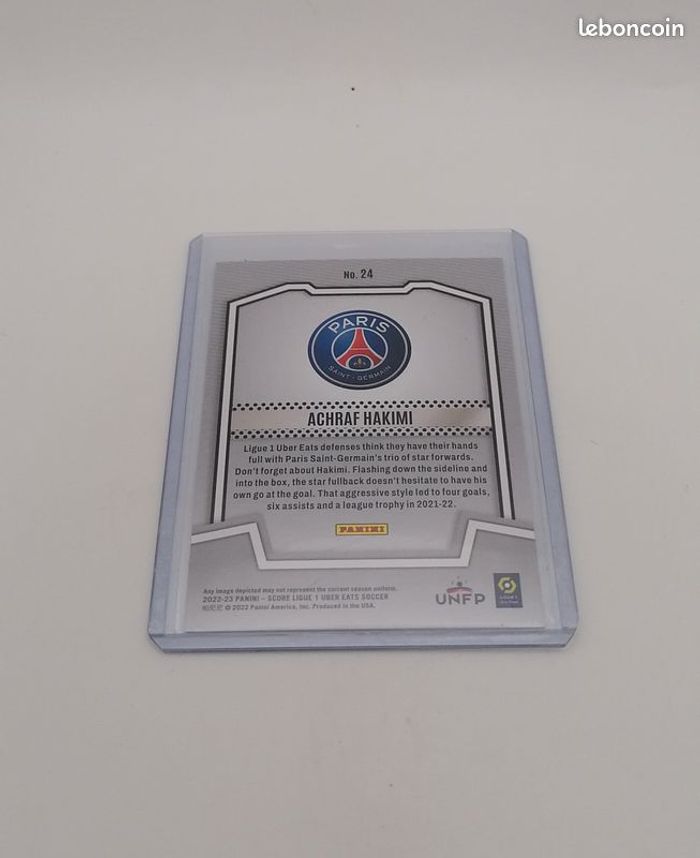 Carte Panini score Ligue 1 2022-23 Score Team Achraf Hakimi n°24. - photo numéro 3