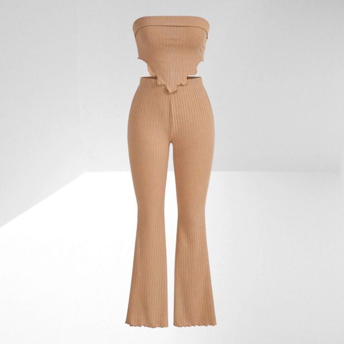 🩷 Enssemble top bandeau + pantalon évasé Shein taille Xs. - photo numéro 2