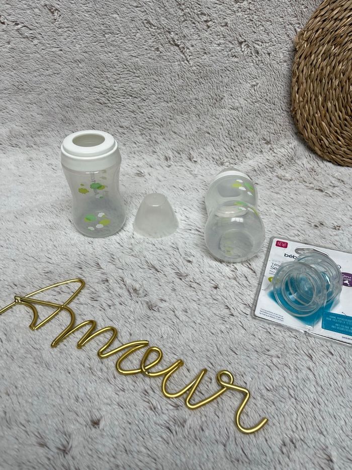 Lot de 2 biberons et tétine neuf - Aubert Concept - photo numéro 9