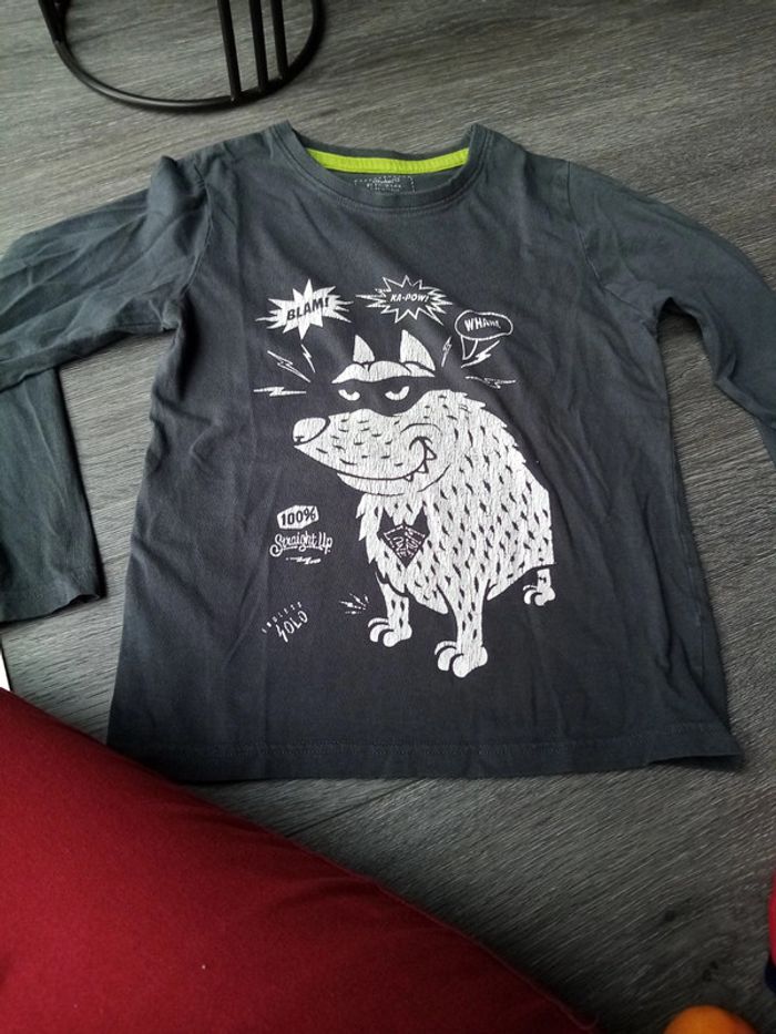 T shirt manche longue chien 7/8A