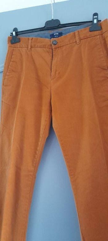 Pantalon en toile moutarde