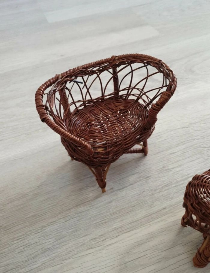 Salon en rotin vintage - photo numéro 2