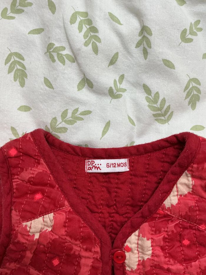 veste matelassée sans manches rouge et rose 6/12 mois du pareil au même - photo numéro 6