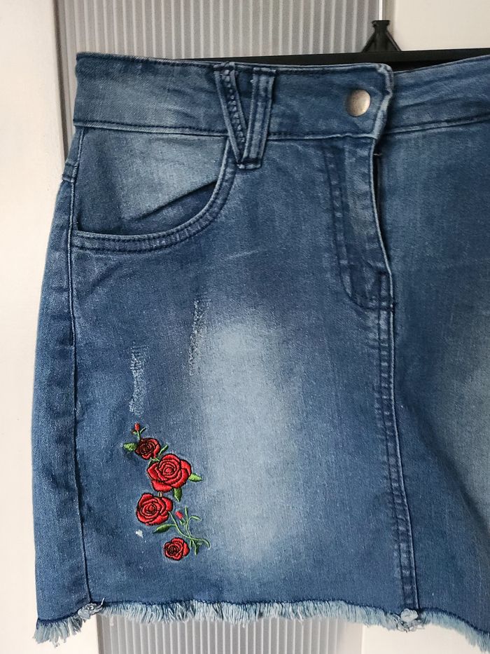 Mini jupe en jeans fille taille XXS - photo numéro 2