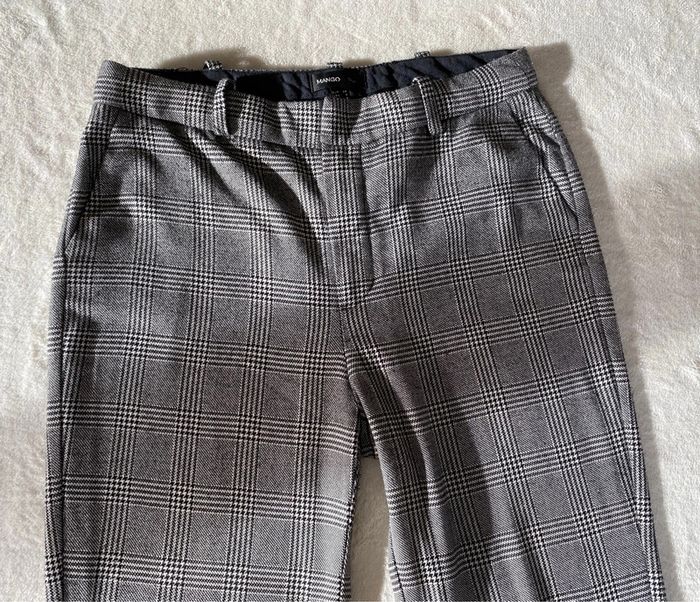 Pantalon Mango noir et blanc à carreaux taille 36 - photo numéro 2
