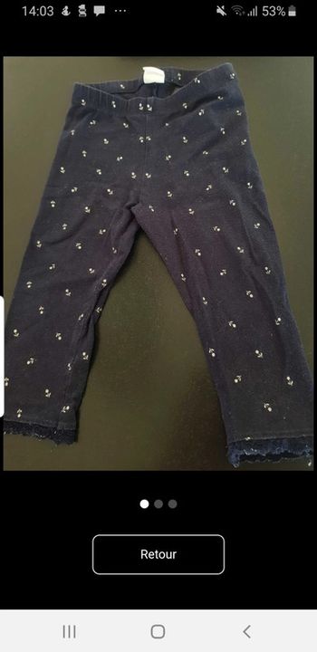 Legging bébé fille bleu marine