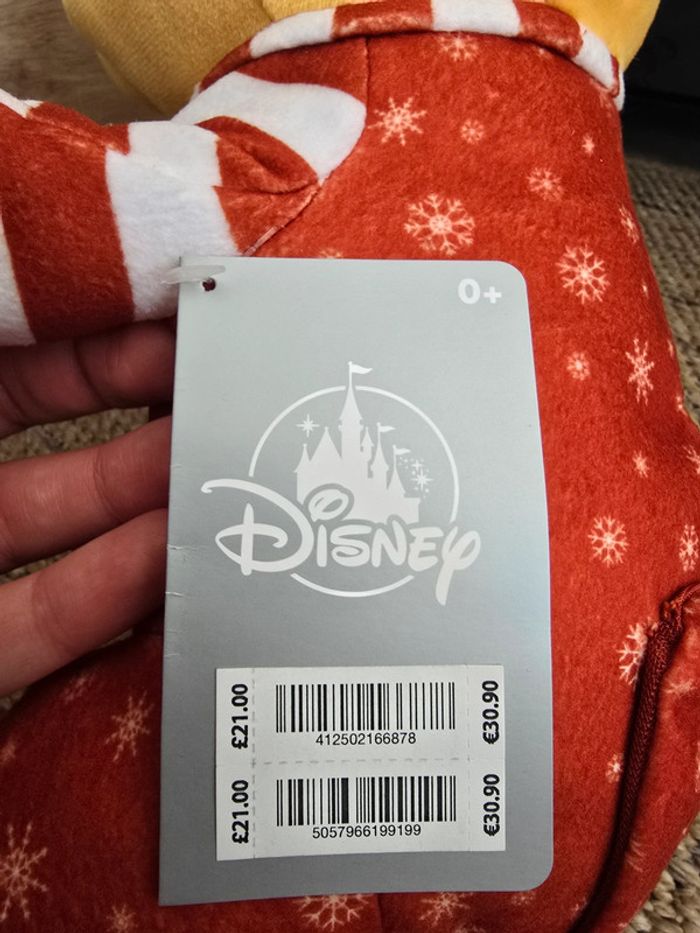Disney Store Peluche moyenne Winnie l'Ourson Noël Holiday Cheer 2021 - photo numéro 10