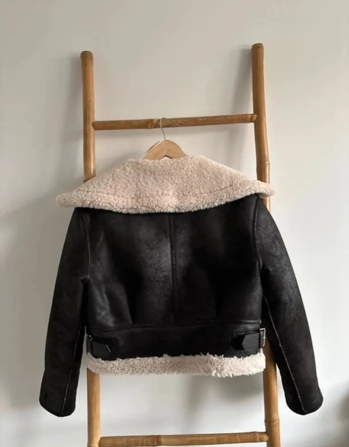 Manteau court fausse fourrure Mango taille XS - photo numéro 6