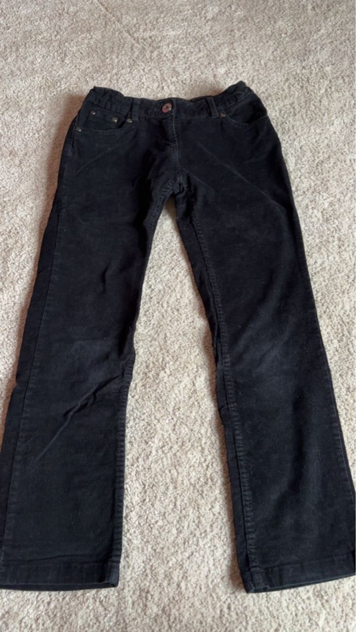 Pantalon en velours noir avec élastique taille 10ans SisMix