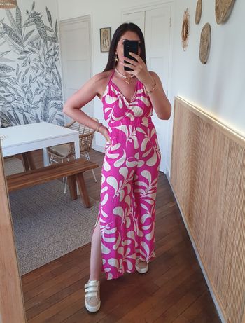 Combinaison pantalon fluide Monastir fushia Taille L