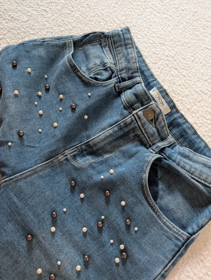 👖 Jean perles mom ajustable Kiabi – S - photo numéro 4
