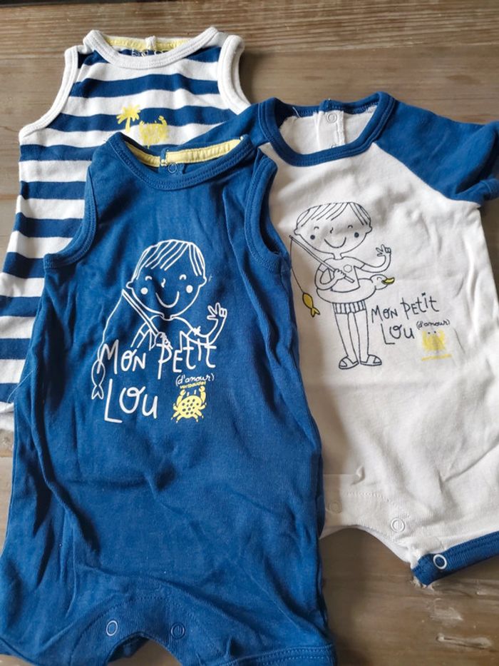 Lot 3 combishorts 3 mois