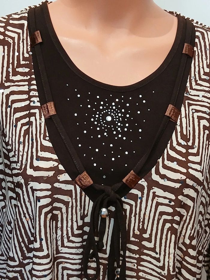 Tunique marron XXL - photo numéro 3