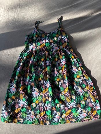 Robe été à bretelle fille 10 ans multicolore 