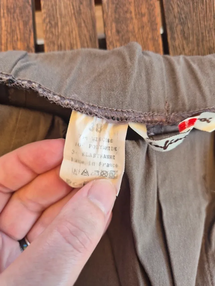 Pantalon stretch marron T.38 - photo numéro 5