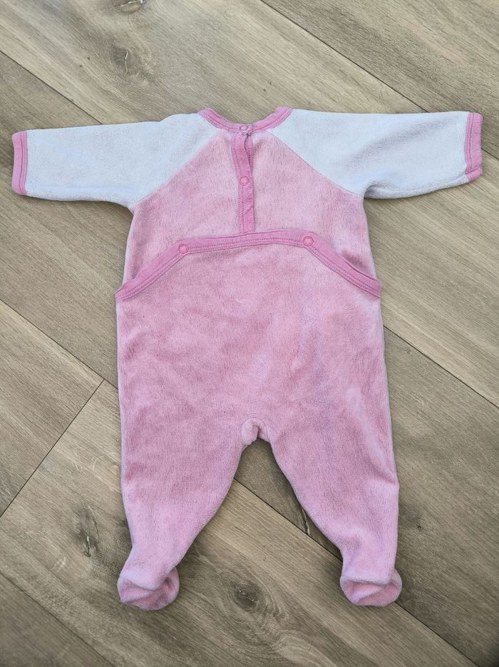 Pyjama en velours fille Petit Bateau 1 mois - photo numéro 2