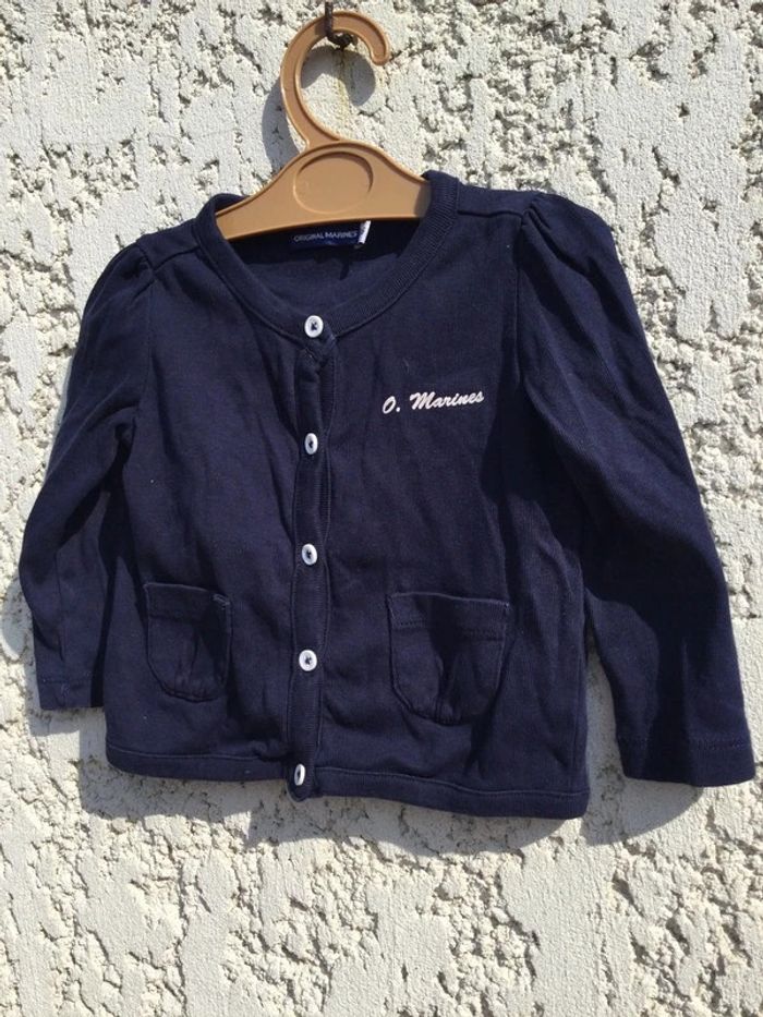 Gilet original marine 3/6 mois - photo numéro 3