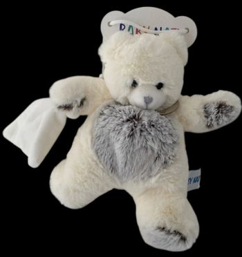 ❤️B5411 Doudou Peluche Ours Baby Nat Flocons Marron Beige Babynat Mouchoir