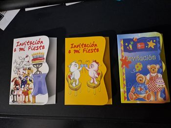 3 cartons invitations anniversaire Espagnol Neuf