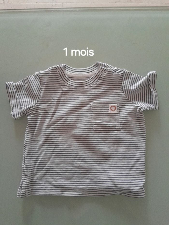 T shirt rayé garçon 1 mois