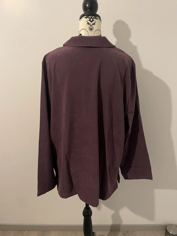 Veste chemise neuf La Redoute – Violet prune – Taille 52 – Élégante & confortable - photo numéro 6
