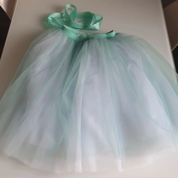 Justaucorps brassière+ tutu long vert d'eau - photo numéro 4