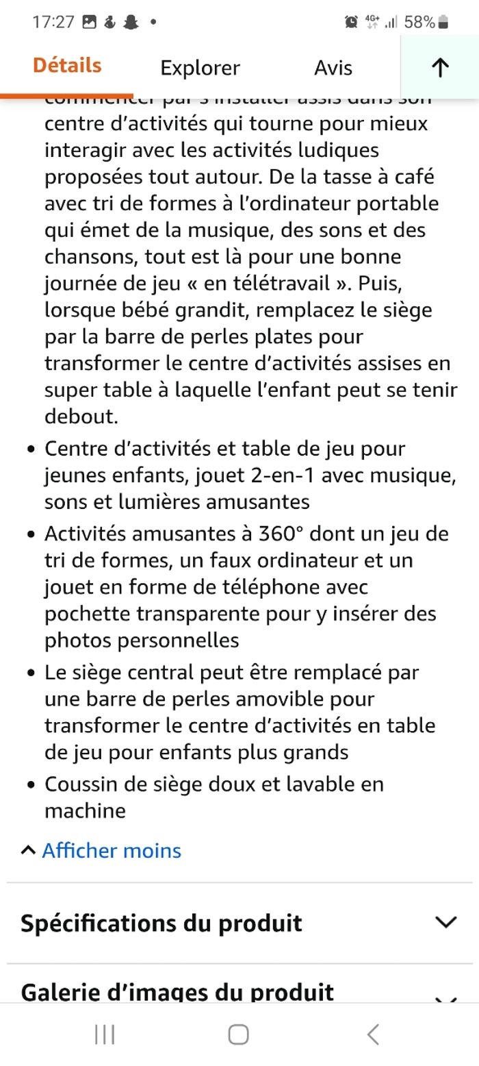 Centre/ table d'activités 2 en 1 fisher price - photo numéro 10