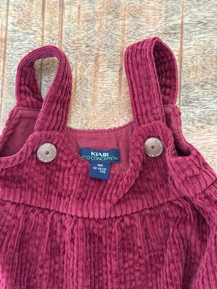 Robe velours bordeaux 1 mois Kiabi - photo numéro 2