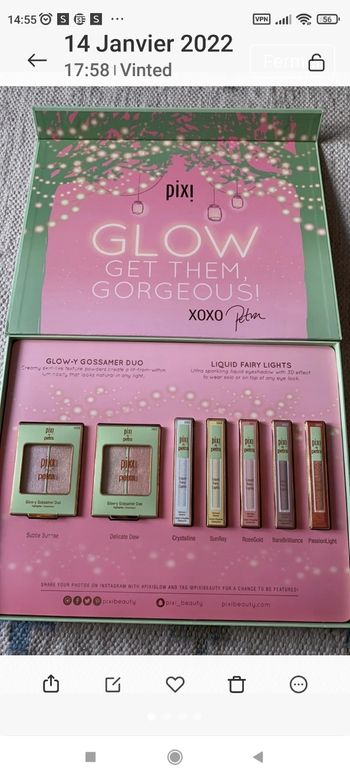 🪷 Superbe Coffret " Édition Limitée" Pixi Glow - Neuf 🪷