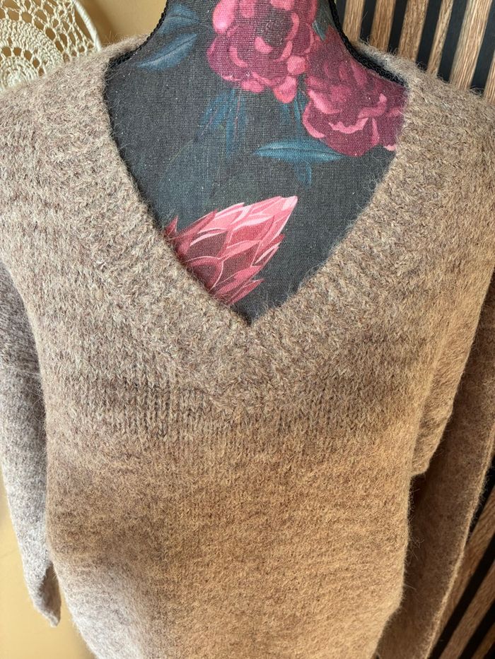 Pull marron taupe - photo numéro 3