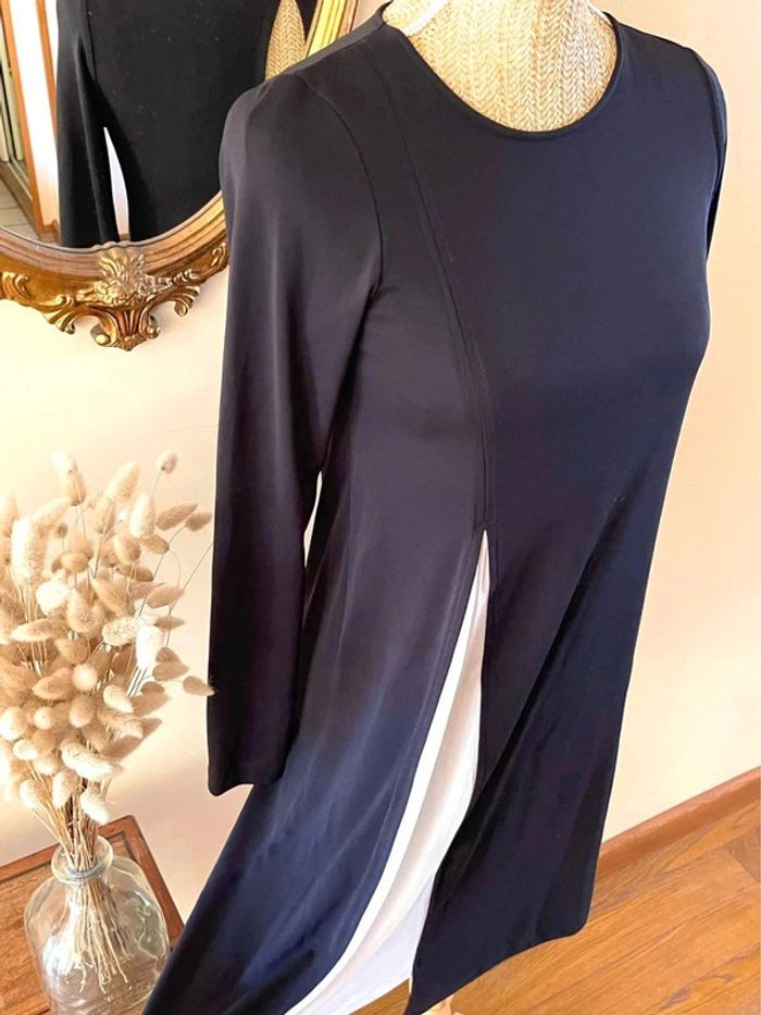 Robe Noire à Manches Longues style patineuse - Zara - Taille M - photo numéro 9