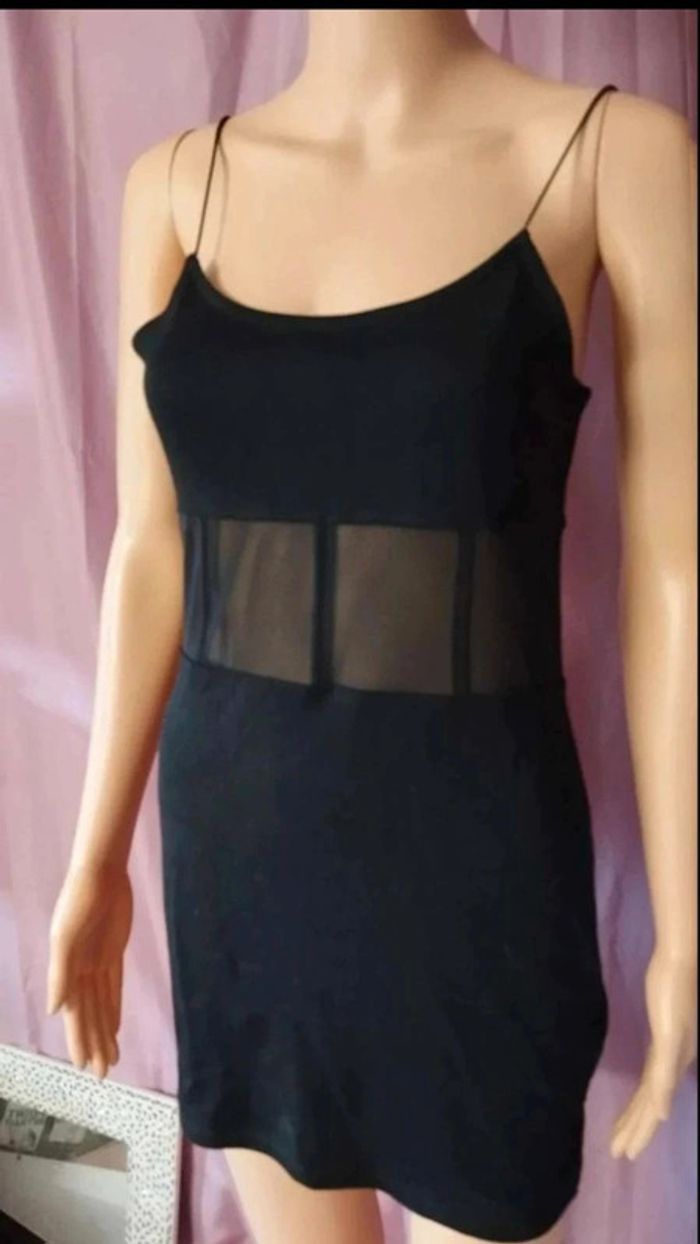 Robe noire h&m avec transparence taille s - photo numéro 4