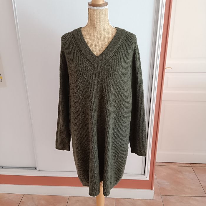 Primark robe vert kaki en laine - photo numéro 2