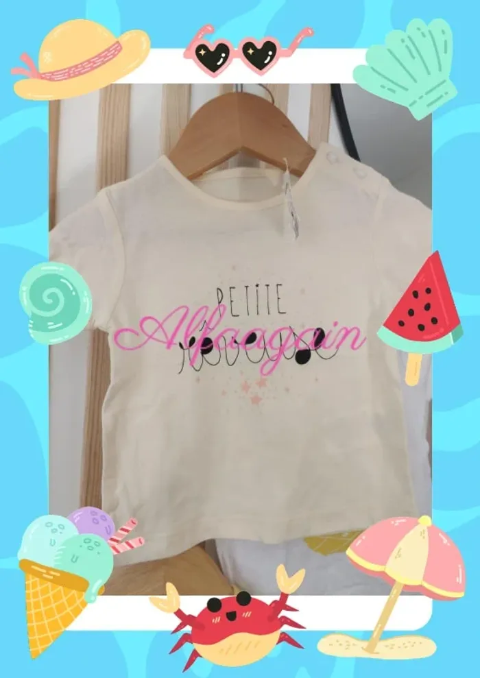 Lot t-shirts fille 6mois neufs - photo numéro 9