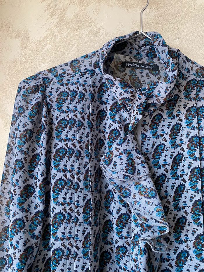 Blouse à motifs volanté Rivière de Lune M - photo numéro 2