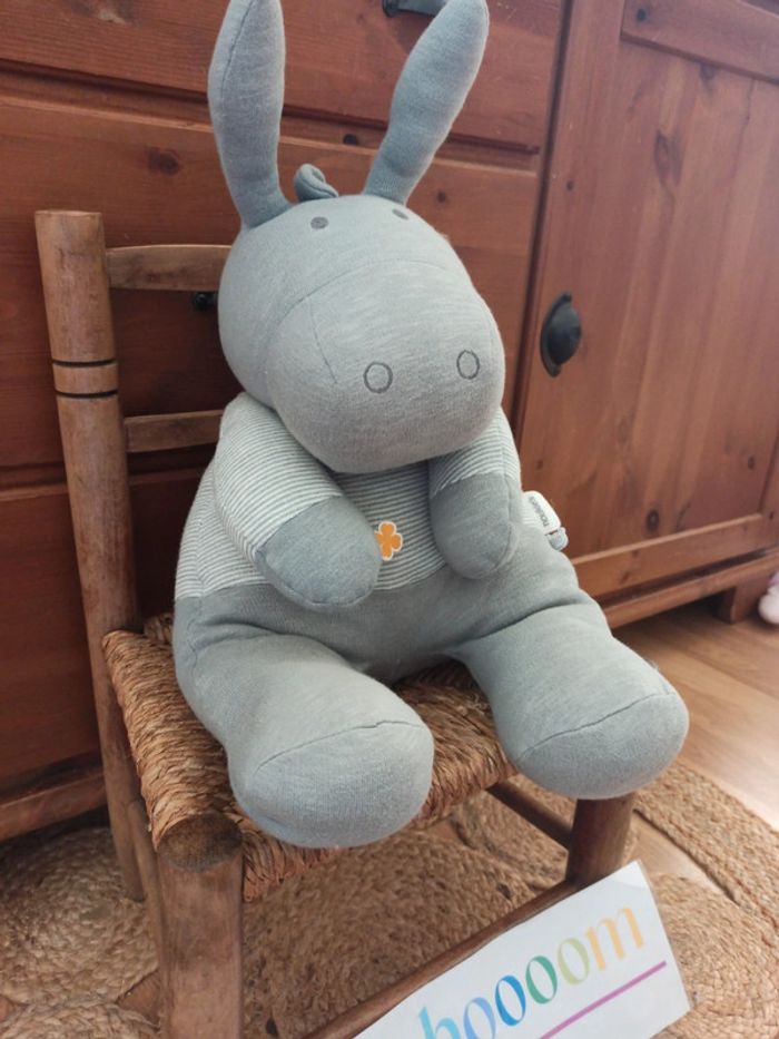 peluche Paco âne gris noukie' s coton bio tbe - photo numéro 3