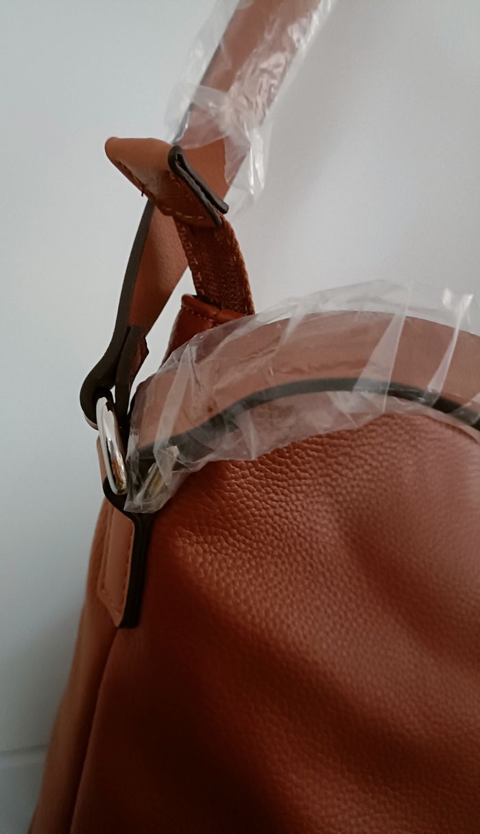 Sac bandoulière femme esprit marron/ camel - photo numéro 5