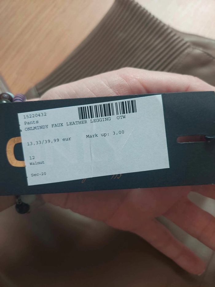 Legging/jegging simili cuir marron clair T38 Only neuf 🍂 - photo numéro 4
